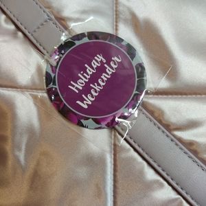 Holiday weekender X large light Pink Metallic bag